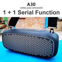 55W high power portable IPX6 waterproof outdoor bluetooth speaker subwoofer column TWS stereo/TF card/U disk/AUX HOPESTAR A30