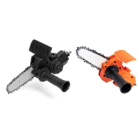 Electric Drill Converter Into Electric Saw With 4 Inch Chain Mini Handheld Chain Saw Conversion Bracket