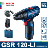 Bosch GSR 120-Li Electric Drill Cordless 12V Lithium Battery Driver Rechargeable Power Tool Wireless drill Screwdriver Mini