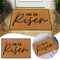 He Is Easter Risen Mats Holiday Mats Welcome Door Mats Polyester Door Mats
