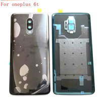 6.41" For oneplus 6t battery cover back rear frame housing with lens one plus6t A6010 A6013