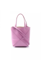 Loewe Pre-Loved LOEWE puzzle fold mini Handbag leather Light purple 2WAY