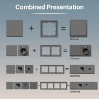 Switch: BSEED 1/2-gang wall switches with dimmer, TV/ST/CAT6 functions; EU Type‑C USB sockets; plast