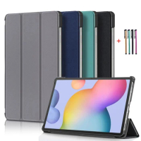 Case For samsung tab s7 lite 12.4'' 2021 Trifold Stand With Pencil Holder Smart Cover For samsung Tablet case S7 fe 12'4 cover