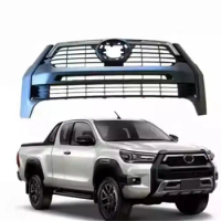 Front Bumper Grill Radiator Grille Racing Grill for Toyota HILUX revo-rocco 2021