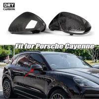 Dry Carbon Fiber Parts Rearview Mirror Cap For Porsche Cayenne 9ya 2018 2019 2020 2021 Car Side Trim Shell Covers Sticker