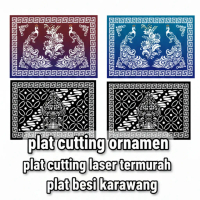 Plat Laser Cutting sketsel 80cmx120cm Motif Batik Legend gunungan merak Tebal 1.5mm Asli Murah Terba