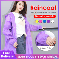 【COD】[Ready Stock] Adult Recycle Eva Non-Disposable Kids Rain Coat Foldable Waterproof Rain Coat Out
