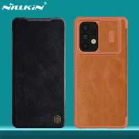 Flip Case For Samsung Galaxy A53 A73 5G Nillkin QIN Leather Flip Cover Slide Camera Wallet Book Case For Samsung A53 Phone Bags