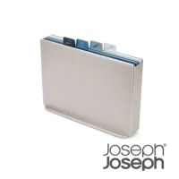 Joseph Joseph 檔案夾止滑砧板組-雙面附凹槽(大天空藍)