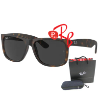 【RayBan 雷朋】亞洲版 時尚偏光太陽眼鏡 RB4165F 865/87 55mm 霧玳瑁框深灰偏光鏡片 公司貨