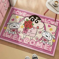 卡通入戶門絲圈地墊可愛蠟筆小新防滑PVC地毯玄關耐髒可裁剪腳墊