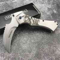 Tactical Wartech Scythe Ninja Folding Blade Claw Knife 420 Steel Death Pocket Karambit Knives Outdoor Camping Hunting EDC Tools