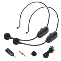 2.4G Head-mounted Wireless Microphone Plug Play Teacher Conference Speech Loudspeaker Mic System With Receiver