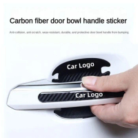 Car door bowl door handle protective sticker Door rearview mirror carbon fiber drop adhesive protective sticker auto accessories