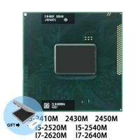 Intel Core I5 2410M I5 2430M I5 2450M I5 2520M I5 2540M I7 2620M I7 2640M Laptop CPU Processor Socket G2 / rPGA988B