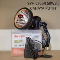 7.7 Senter Kepala LED Surya 50 Watt SYH L505R Water Resistant Cahaya Putih