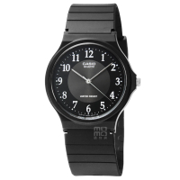 【CASIO 卡西歐】卡西歐薄型中性石英錶-黑面(MQ-24-1B3)