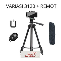 [BIG SALE] TRIPOD HP DAN KAMERA UNIVERSAL + FREE HOLDER U WEIFENG 3120A + Remote Bluetooth Termurah 