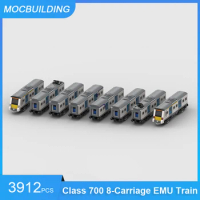 MOC Building Blocks Class 700 Desiro City 8-Carriage EMU Train Model DIY Assemble Bricks Transportation Xmas Toys Gifts 3912PCS