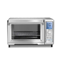 Digital Convection Toaster Oven 1800W Power 13" Pizza Capacity Non-Stick Interior Blue Display Includes Pizza Stone Stainless