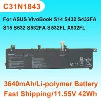 C31N1843 For ASUS VivoBook S15 S532 S532FA S532FL X432FA X532FL S14 S432 S432FA S432FL Laptop Battery 11.55V 42Wh 3640mAh