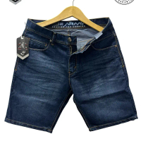 LeeArmy Celana Pendek Jeans Pria Ripped Ringkel Model Selutut Bahan Denim Size 27-38 untuk Pria Mode