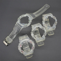 Transparent Color Integrated set Watchband for Casio G-SHOCK GA100 GA110 GA120 GA140 Strap and Bezel Waterproof Watch Band