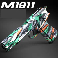M1911 Soft Bullet Shell Ejection Pistol Blaster Toy Gun Graffiti Shooting Model Launcher For Adults Boys Kids Outdoor Fake Gun