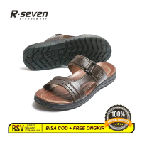 Sandal Pria Kulit Selop R.SEVEN S23-01 Anti Slip Bahan PU Lentur 100% Original - Sendal, Jepit slipp