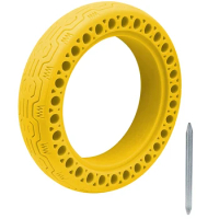 Electric Scooter Tires Honeycomb Replacement Tires for Xiaomi M365/Gotrax GXL V2, 8.5 Inches Solid Tire,Yellow