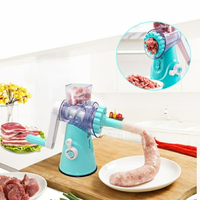 多功能滾筒手搖切菜器切片切菜絞肉機灌腸器手搖絞肉器【顯示特賣】