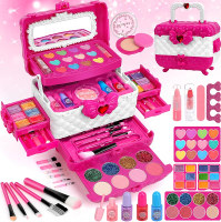 Kids Washable Makeup Kit Girl Toys for Gifts Teensymic Toys for Girls Princess Birthday Gift Play Ma