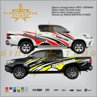 Stiker cuting striping offroad stiker body double cabin hilux triton dmax dll