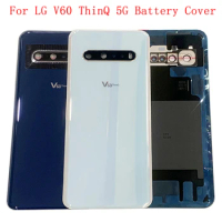 Battery Case Cover Rear Door Housing Back Case For LG V60 ThinQ 5G Battery Cover Camera Frame Lens with Logo