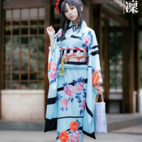 Tosaka Rin FGO Cosplay Tosaka Rin Blue kimono cosplay costume custom made/szie