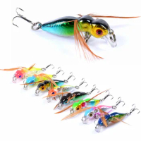 1Pcs 45mm 3.5g Insect Bumblebee Fishing Lures Artificial Bee-Shaped Fishing Bait Topwater CrankBait Bass Fishing Tackle