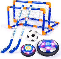 Hover Soccer Ball for Kids3-in-1 Indoor Hover Soccer Ball with LED Light & Kids Hockey SetSoccer Toy