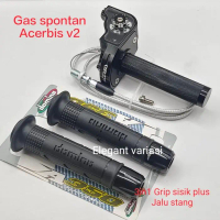 Paket promo 3in1 Gas spontan Acerbis + Handgrip sisik + Jalu stang Gas spontan kontan Acerbis full c