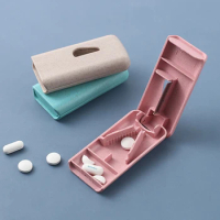1pc Mini Useful Portable Medicine Pill Holder Tablet Cutter Splitter Pill Case Storage Box Pill Tablet Divider