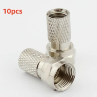 10pcs Cable TV connector British self tightening F-head spiral F-head satellite digital set-top box connector 75-5