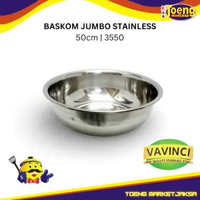 Baskom Jumbo Stainless D 50 cm Untuk Makanan Food Grade - BASKOM BESAR STAINLESS 50cm 3550 VAVINCI