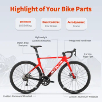 SAVA EX-7 Pro Road Racing Bike Complete Adult Bike Straps SHIMAN0 105 R7000 22 Speed ​​Kit Road Racing Bike