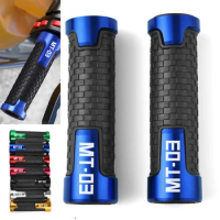 22/24mm Motorcycle Handlebar Grips CNC Rubber Moto Handle Thruster Grips For Yamaha MT03 MT 03 MT-03 Accessories
