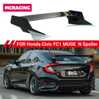 New adjustable spoiler for Honda Civic 10th gen Sedan FC1 FC2 2016 - 2019 racing style spoiler rear Trunk Lid wing for MUGEN JDM