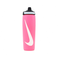 Nike 水壺 Refuel Water Bottle 24 oz 粉 白 可擠壓 單車 運動水壺 N100766663-424