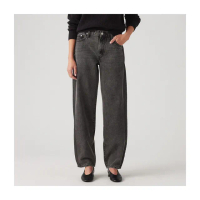 【LEVIS 官方旗艦】Baggy Dad女款中腰寬鬆直筒丹寧牛仔褲 熱賣單品 A3494-0044