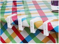 【露營趣】TNR-100 透明 桌布夾 桌巾夾 蛋捲桌 休閒桌 野餐桌 竹板桌 料理桌 白金廚房 摺疊桌
