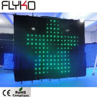 3x4m hot size pixel200mm flexible indoor backdrop changeable color lights stage backdrop video curtain