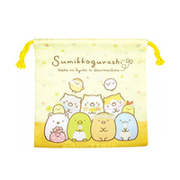 asdfkitty*日本san-x角落生物黃色花圈束口袋/收納袋/置物袋-也可當禮物袋-日本正版商品